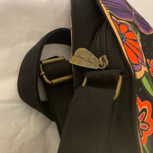 Laurel Burch Cutout Blossoming  vibrant color Feline Cat Shoulder Tote - Picture 6 of 7